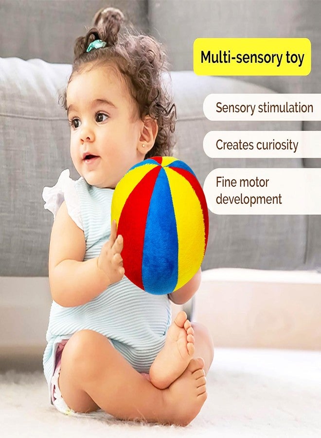 في جراسب كرة خشخيشة ملونة للأطفال من VGRASSP، مقاس 15 سم، بتصميم رانجولي - كرة محشوة ناعمة من القطيفة تصدر صوت خشخشة للأطفال الرضع والصغار - هدية عيد ميلاد رائعة للعناق - اللون حسب المتوفر - Image 2